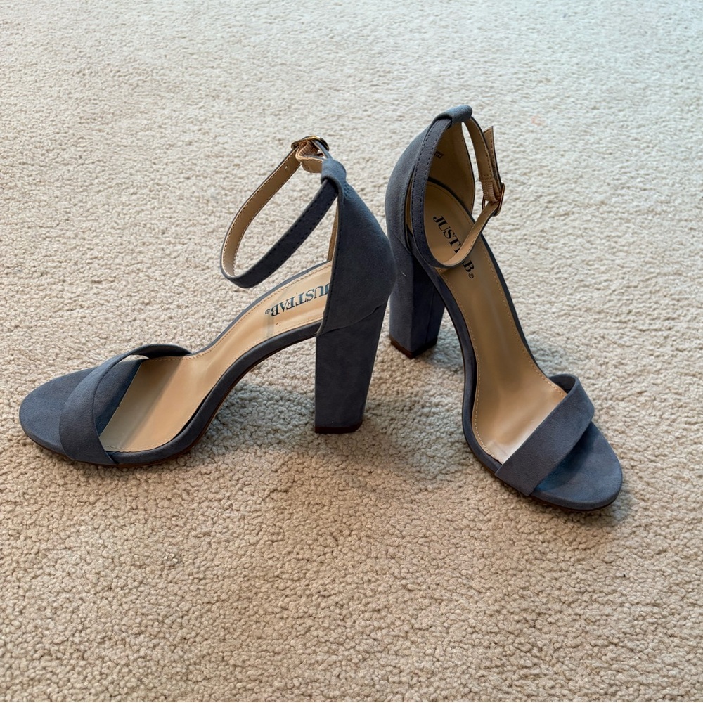 Just Fab Blue Block Heels